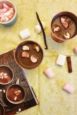 Chocolat chaud à la cannelle, vanille et chamallows, extrait du livre La cuisine Hygge de Birgit Dahl ©biboucheetbibouchon